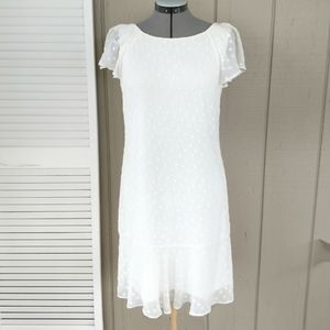 Karl Lagerfeld dotted white shift dress 6